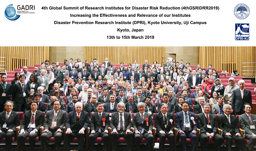 Group Photo in the 4th Global Summit of Research Institutes for Disaster Risk Reduction (4th GSRIDRR)