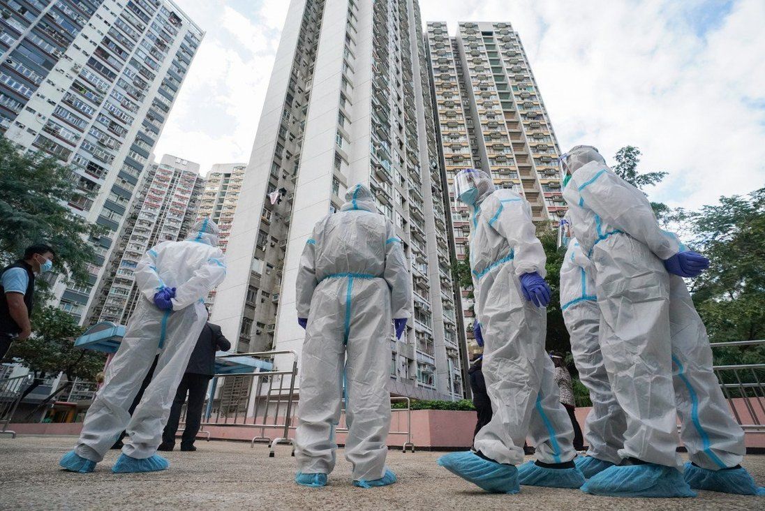 COVID-19 in residential area in HK (Photo Source: SCMP)